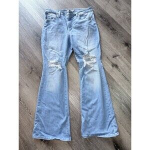 Levis Premium Jeans Women 27 Blue Denim Jeans 70s High Flare Cotton W33/L32